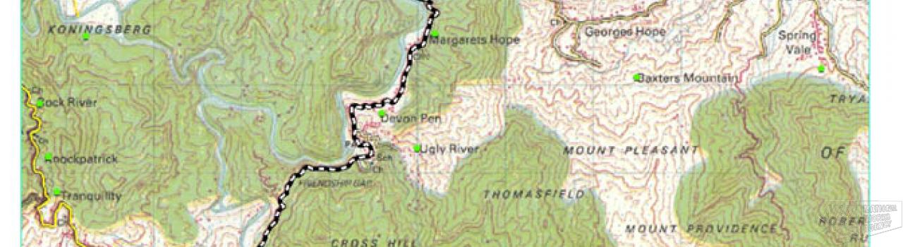 Agualta Vale - Tom's River Map