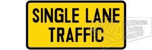 Single Lane Traffic Sign Single Lane Traffic Sign